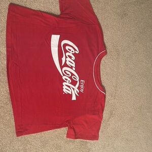Coca Cola Tee in Red and White Crop Top